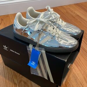 Adidas x Wales Bonner Silver Samba Sneakers